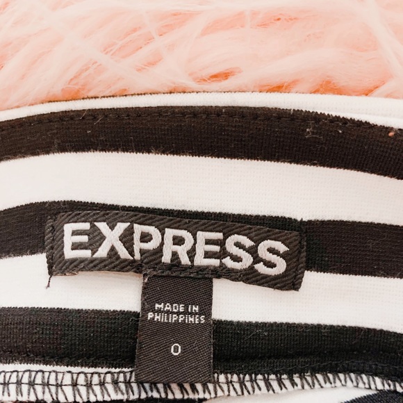 Express Black & White Striped Bodycon Midi-skirt! - Picture 2 of 3